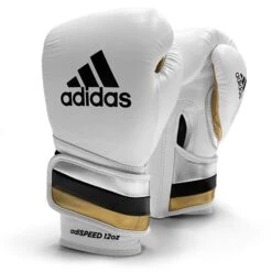 Adidas AdiSpeed Boxing Gloves - Velcro -Venum Boxing Sales Store adispeed velcro whitegold