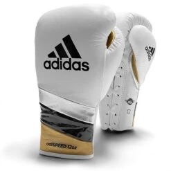 Adidas AdiSpeed Boxing Gloves - Lace -Venum Boxing Sales Store adispeed whitegoldsilver