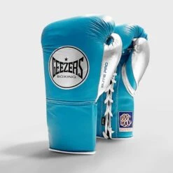 Geezers Elite Pro Fight Gloves - Special Edition -Venum Boxing Sales Store aqua silver