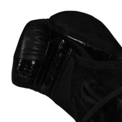 TITLE Black Blast Training Gloves - Velcro -Venum Boxing Sales Store bkbsttg bk 03 2