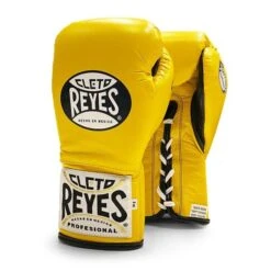 Cleto Reyes 'Safetec' Pro Fight Boxing Glove -Venum Boxing Sales Store cleto safe tec yellow 2