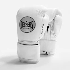 Geezers Elite Pro Training/Sparring Gloves 2.0 - Velcro -Venum Boxing Sales Store elite pro velcro white