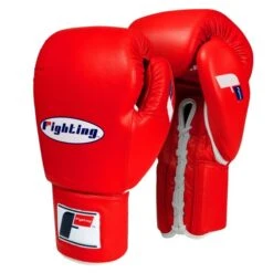 Fighting Sports Fury Professional Training Gloves - Lace -Venum Boxing Sales Store fsftgl rd 1 1