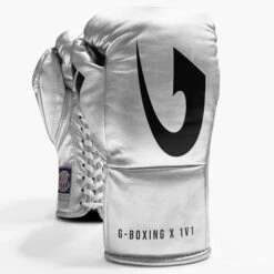 G-Boxing X 1V1 Professional Fight Gloves -Venum Boxing Sales Store gb120 silver 1 2