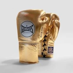Geezers Elite Pro Fight Gloves - Special Edition -Venum Boxing Sales Store gold silver