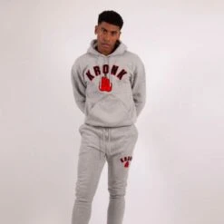 Kronk Gloves Applique Hoodie -Venum Boxing Sales Store grey hoodie 1