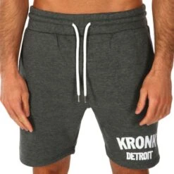 Kronk Detroit Applique Jog Shorts -Venum Boxing Sales Store kronk applique detroit jog shorts charcoal 1
