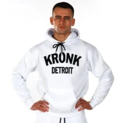 Kronk Detroit Applique Hoodie -Venum Boxing Sales Store kronk detroit applique hoodie white 1