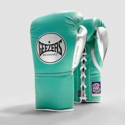 Geezers Elite Pro Fight Gloves - Special Edition -Venum Boxing Sales Store mint green silver
