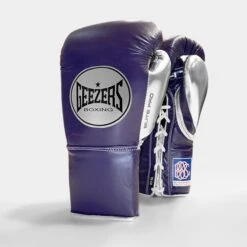 Geezers Elite Pro Fight Gloves - Special Edition -Venum Boxing Sales Store purple silver