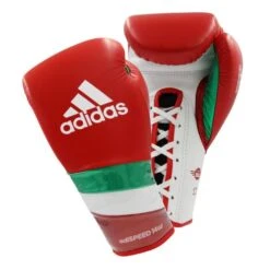 Adidas AdiSpeed Boxing Gloves - Lace -Venum Boxing Sales Store red green lace