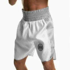 Suzi Wong X Geezers Satin 2 Colour Boxing Shorts -Venum Boxing Sales Store sw1700 white silver 1