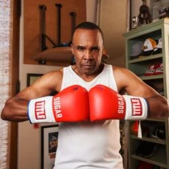 TITLE Boxing Sugar Ray Leonard Signature Leather Sparring Gloves -Venum Boxing Sales Store tb165 6