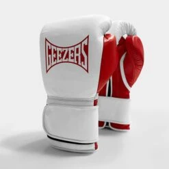 Geezers Hammer Training/Spar Boxing Gloves 2.0 - Velcro -Venum Boxing Sales Store velcro white red